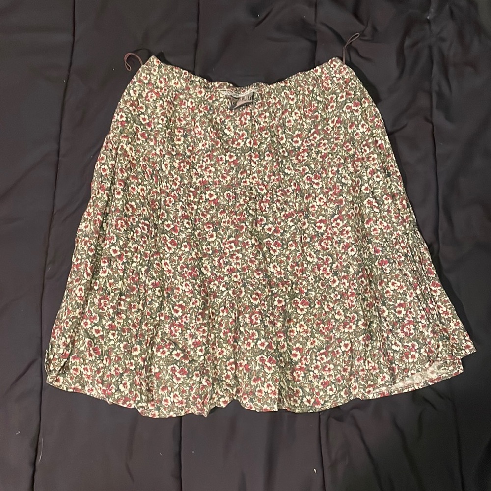 ⭒ vintage floral skirt